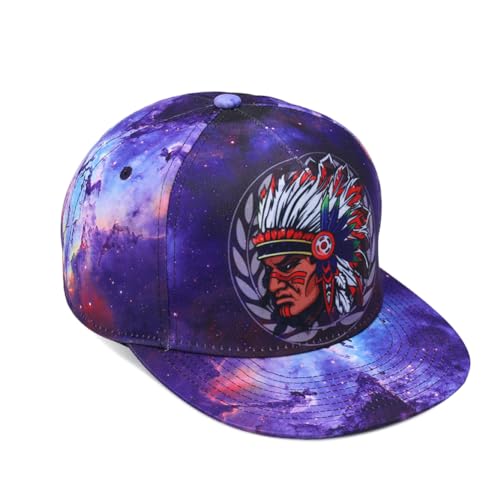 Image of Quanhaigou Snapback Hat for Men Women,Hip Hop Style Colorful Flat Bill Hats Teens Adjustable Baseball Cap