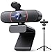 C960 4K Kit Webcam, UHD Webcam mit Objektivabdeckung & Dual Mikrofon, PDAF Autofokus, 73° Streaming Kamera mit Automatische Lichtkorrektur, Web Cam PC für Zoom/Teams/YouTube, Linux, Win10, Mac OS