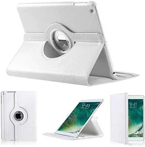 Apple iPad 9.7" 2017/2018 iPad Air 1 Case, RKINC 360 Degree Rotating Stand Case Cover with Auto Sleep/Wake Feature for iPad 9.7" 2017 and iPad Air 1 This case is for Apple iPad 9.7" 2017 (White)