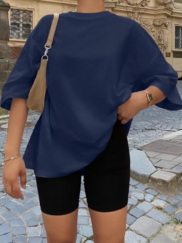Image of Trendy Queen Womens Oversized T-Shirts Short Sleeves Workout Tops | Casual Summer Gym Tees Plus Size Fashion Clothes 2026