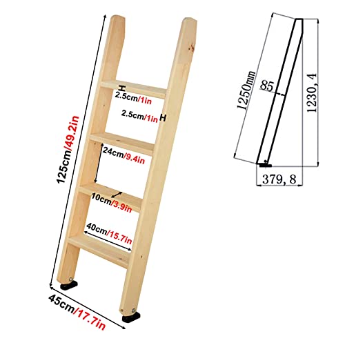 Escalera elevada doble con pies antideslizantes para subir a camas altas 4