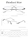 LUFF Reading Glasses Men Women,Rimless Mens Readers Blue Light Metal Computer Eyeglasses Anti-Eyestrain/Dryness/Glare(0.6oz)
