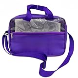 Bolsa Transparente para Enfermagem com Bordado – Ideal para Estágio e Faculdade, Alça de Ombro e Mão, Diversas Cores(Roxa)