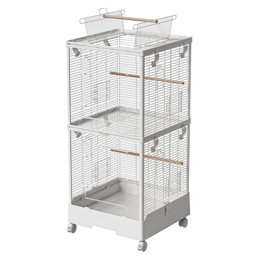 ChirrHuus 40 Inch Medium Small Bird Double Cage for Parrot