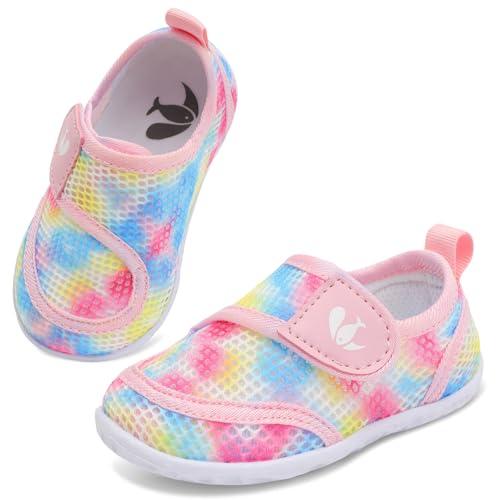 Image of FEETCITY Toddler Water Shoes Boys Girls Swim Shoes Quick Dry Kids Aqua Socks Barefoot for Beach Swimming Pool