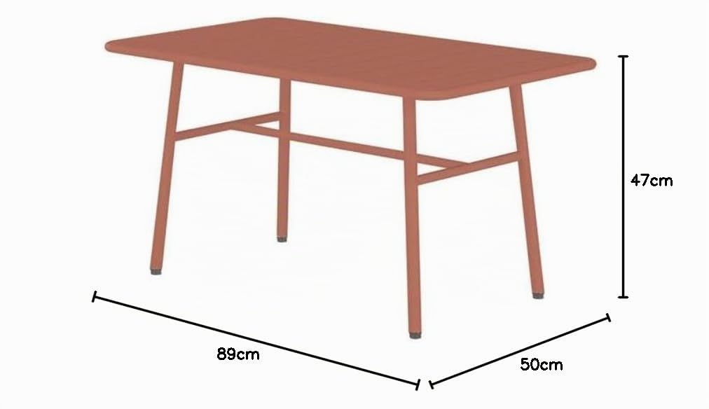 Vente-unique - Table Basse de Jardin en métal - Terracotta - MIRMANDE de MYLIA