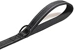 Maxpower Planet - Heavy Duty Dog Leash - 6ft Long with Double Traffic Handle Reflective Black - Perfect for Medium to Large Dogs