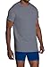 Fruit of the Loom Men's Lightweight Active Cotton Blend Undershirts, Crew-8 Pack-Black/Grey, Small