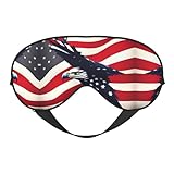 Antifaz para dormir con diseño de águila y mosca de la bandera estadounidense, ajustable, transpirable, a la moda para una experiencia de sueño cómoda