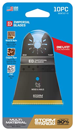 Imperial Blades IBOAT337-10 One Fit 2-1/2" Storm Titanium Wood & Nails Blade, 10PC