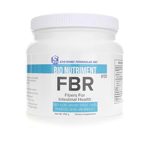 Systemic Formulas Bio Nutriment FBR #131, Fiber for Intestinal Health (450 Gram / 16 Oz). Fiber Blend, Organic Sprout Fibers, Probiotics, Herbs and Minerals.
