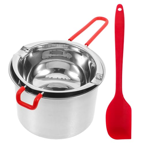 KICHOUSE Melting Pot Set Double Boiler Pot Stainless Steel Versatile for Chocolate Cheese Candy More Random Color