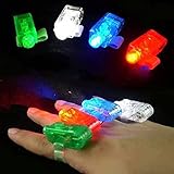 Htppzjr 4Pcs LED Party Finger Lights, Finger Ring Toys for Boys Girls Men Women Party Favor Halloween Raves Concert Shows Party Supplies Decorations LED Finger Flashlight Light Up