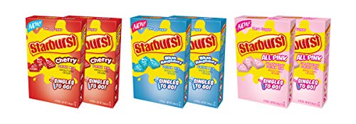 Starburst STG Drink Mix Variety Pack, 2 Cherry, 2 Blue Raspberry, 2 Strawberry, 1 CT