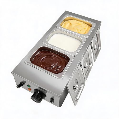 3-Tank Stainless Steel Chocolate Warmer