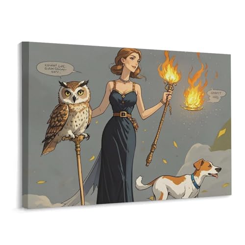 Toile murale de Noël carrée 40x30 cm avec cadre pour décoration de salon