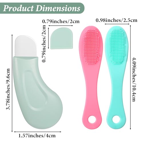 Sibba 3Pcs Blackhead Removal Tool, Blackhead Scraper Tool with Silicone Face Scrubber Black Head Spatula, Deep Nose Cleansing Pore Extractor Skin Care Tools for Men and Women