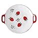 QZH Assiette de Vaisselle en céramique créative 2 pièces Motif Battement de Coeur Bol de Salade de Fraises pour la fête de noël Fournitures pour la Maison Cadeaux pour Enfants (A, Taille Un