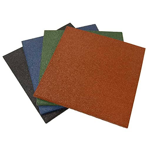 Rubber-Cal Eco-Sport Interlocking Tiles - 1 x 19.5 x 19.5 Inch - 6 Pack, 15.84 Sqr/Ft Coverage - Coal
