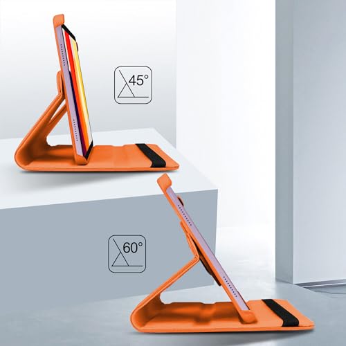 Image of TGK Rotating Cover for Redmi Pad SE 11 inch 360 Degree Leather Flip Case (Orange)