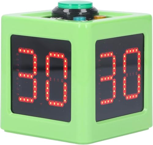 Temporizador digital de cuenta regresiva con pantalla HD de 4 lados y brillo ajustable para juegos de mesa, no funciona con pilas