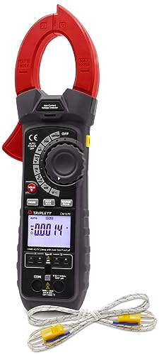 Image of Triplett CM1070 True RMS AC /DC Clamp Meter with Dual Type K and uA for Superheat and Differential Temperature Measurement