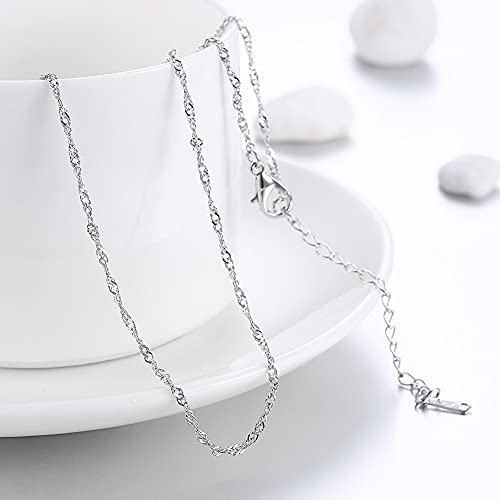 Collier vague d'eau en or rose de 18 pouces pour femme élégante - 2