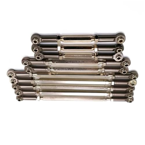 RC�J�[�����P�[�W For TRAX-4 1/10 RC �N���[���[�J�[ �A�b�v�O���[�h�p�[�c �X�e�A�����O�����N���b�h�Z�b�g 10�� �A���~���� �z�C�[���x�[�X(Gray)