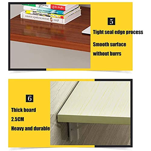 Folding Wall-Mounted Drop-Leaf Table,Small Fold Down Kitchen Table,Wall Hanging Folding Solid Wood Drop-Leaf Table,Wall Mounted Workbench,Heavy Duty Wall Mount Table,Computer Desk Trestle Desk #TOP2