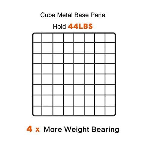 Kousi 14"X14" Wire Cube Storage, Metal Grid Organizer, 16-Cube Modular Shelving Unit, Stackable Bookcase, Ideal For Living Room, Bedroom, Office, Garage #TOP4