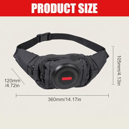 Riñonera con bocinas, Bluetooth, para fiestas, festivales, raves, playa, barcos, recargables, con altavoces y Bluetooth - imagen 6