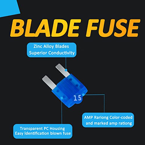 Micro 2 Car Blade Fuses Assortment Kit – Micro2 Fuses Automotive 35Pcs Micro 2 ATR/APT Blade Fuse Kit (2A/3A/5A/7.5A/10A/15A/20A/25A/30A/35A) for Car Boat Truck SUV Automotive Replacement Fuses
