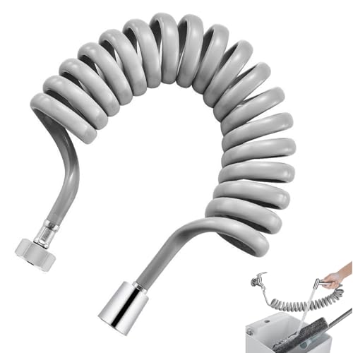 Flexible de Douche 5m Tuyau Douche en PVC Douchette Wc Télescopique G1/2 Rallonge pour Douchette Baignoire Pistolet Pulvérisateur Lavabo