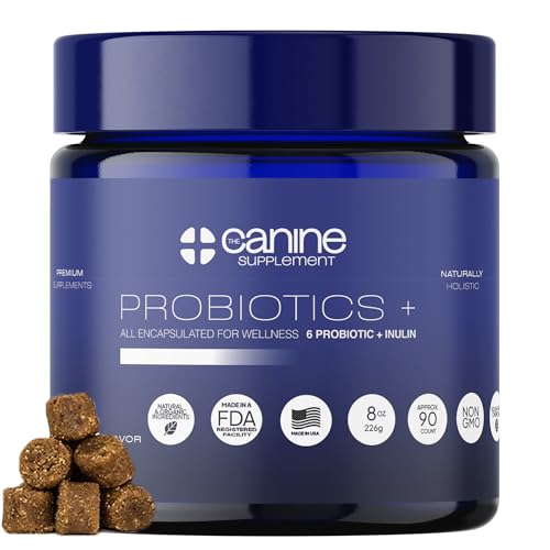 The Canine Supplement – Probiotics for Dogs | Soft Chews with Digestive Enzymes, Pumpkin & Prebiotics | Supports Gut Health, Immunity, Stool Quality & Nutrient Absorption | Peanut Flavor, 90 Count