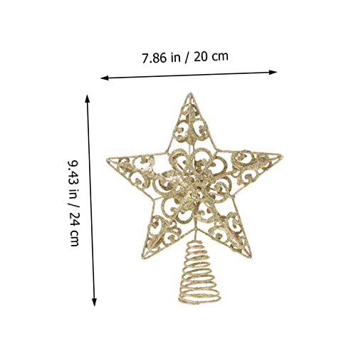 Abaodam 3 estrellas de hierro para decoración de árbol de Navidad 6