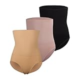 BOMIMI Women's Shapewear High Waist Panty Tummy Control Panties Seamless Body Shaper Pack