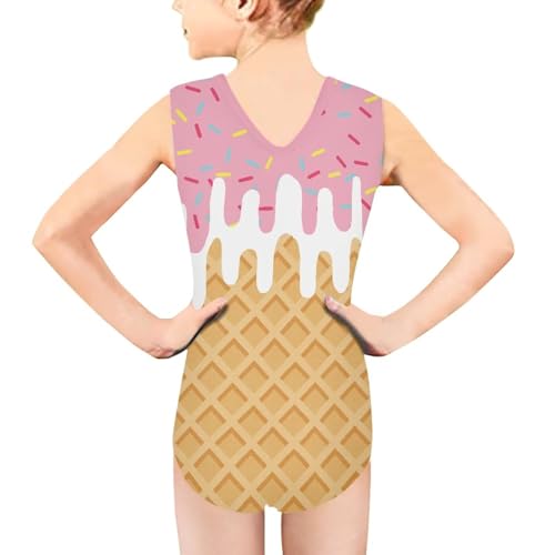 Image of KEIAHUAN Gymnastics Leotards for Girls Sleeveless Bodysuit Dance Leotards Performance Costume