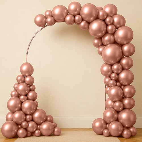 Image of Party Propz Rose Gold Balloons For Decoration - Set Of 25 Pcs Rose Gold Balloons For Birthday | Balloons For Decoration | Bachelorette Party Decorations (Latex)