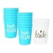 Blue Bride & Bride Tribe Bachelorette Party Cups - 15 Count, 16 Oz.| Decoration and Party Supplies for Bachelorette, Bridal Showers, Wedding