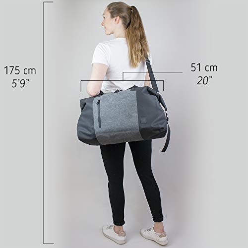 The Friendly Swede Exclusive Håga Waterproof Overnight Duffle Bag, Gym Bag, Travel Bag, Weekender Bags For Women, Carry On Bag, Travel Bags For Women And Men - Urban Chic - 15.6" Laptop Pocket - 30L #TOP2