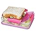 Sistema To Go Collection Snack Attack Duo Food Storage Container, 32.9 oz./1.0 L, Clear/Pink
