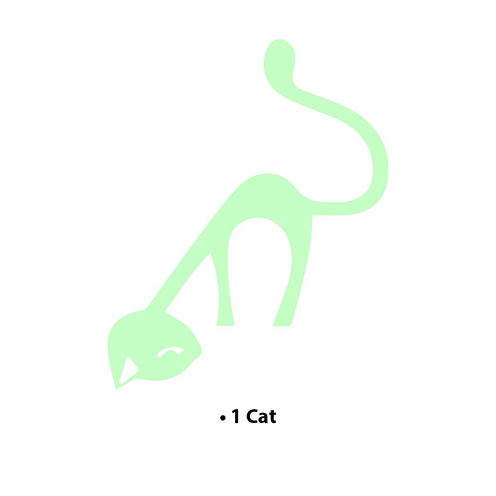 Glow in The Dark cat Wall Sticker Decal - 30 x 25cm - Perfect for Light switches, 30 x 25 cm - Image 2