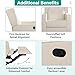 Naomi Home Bond with Your Baby Relax in Style with Odelia 360 Swivel Glider Rocker Recliner Nursery Breastfeeding Maternity Chair Plush Cushioning Soothing Rocking Motion Microfiber Fabric - Cream