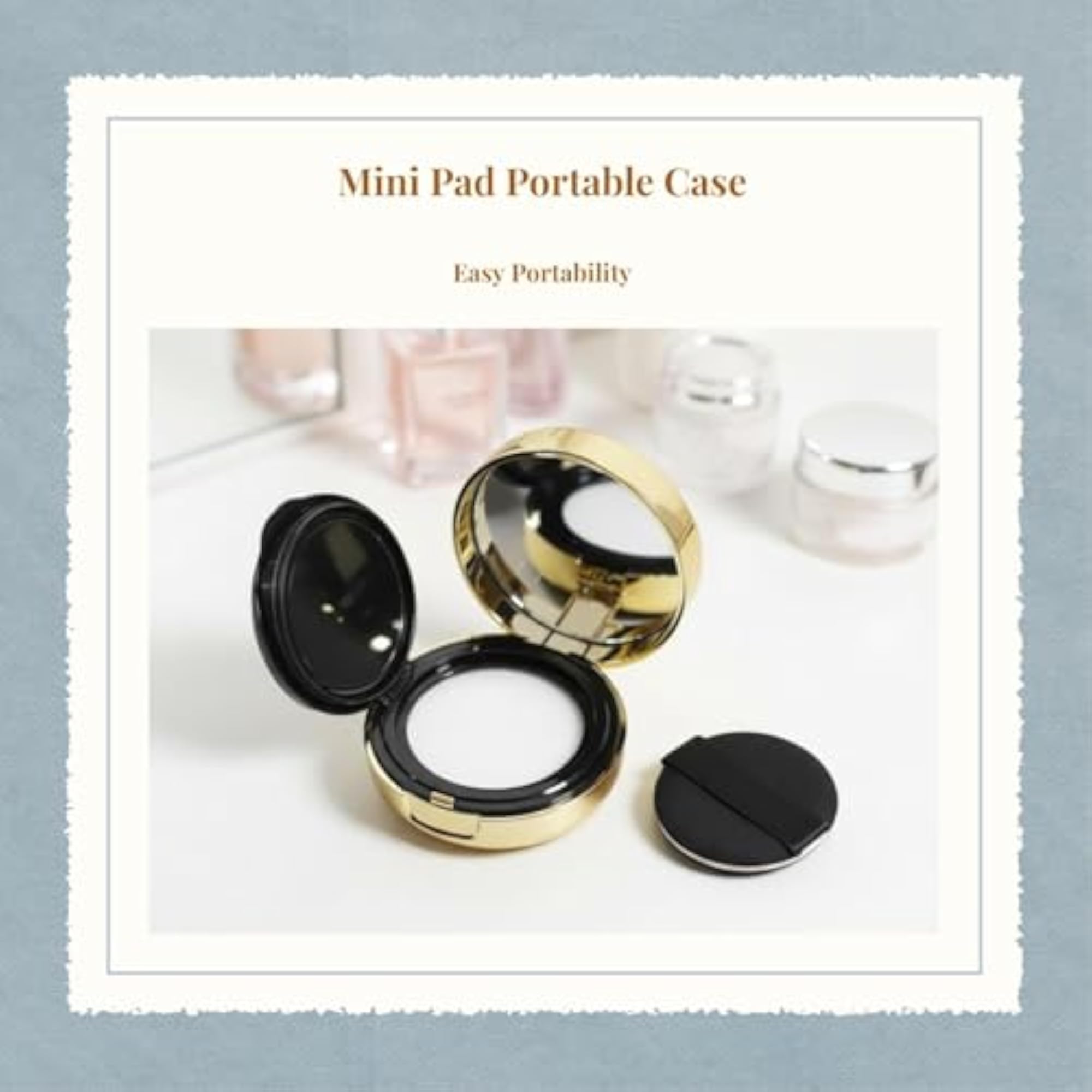 Makeup Sponge Case with Mirror & Puff