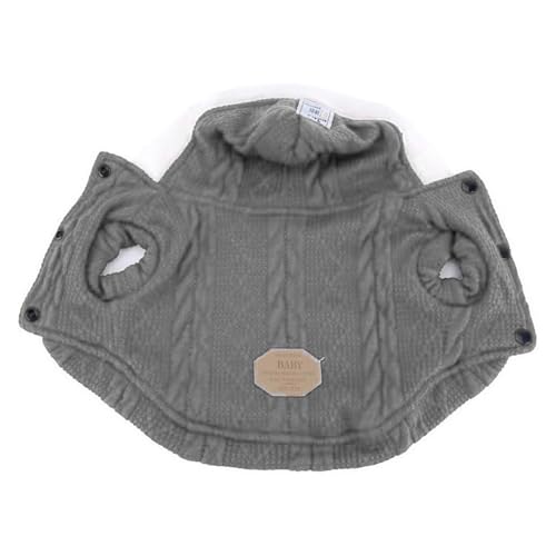 Image of Lulala Dog Hoodie Sweater Coat only for Small Dog & Cat Fleece Lined Winter Jacket Hoodie Cardigan Warm Puppy Clothes (Grey-8 Inch)