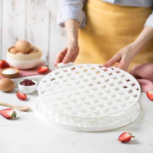 Decora, 0215800 Arabesque Crostata-Kuchengitter aus Kunststoff, Ideal zum schnellen Dekorieren der Arabesque-Crostata, Ø 30 cm… – Ansicht 2