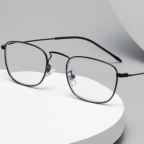 Miniatura 3 de LKP Lentes de lectura fotocromáticos para mujer, lentes de sol multifocales, bloqueo de luz azul, anti fatiga ocular, cuadrado de metal 1.0 (tamaño