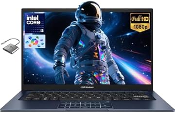 Vivobook 14" FHD Laptop, Intel 6-Core i3-1315U (Beat i7-1250U), 8GB RAM 512GB SSD, Laptop for College Students and Business with NumberPad, Long Battery, Private Webcam, Win 11, W/Accessories