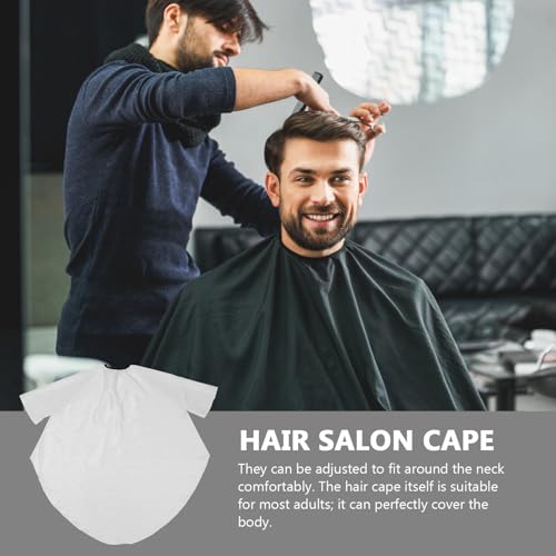 Capa para barbería con mangas para adultos blanco miniatura 4