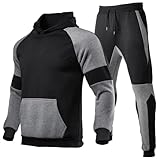Conjunto Hombre Invierno, Oferta Vestir Manga Largo Flores Pantalones Chandal Hombres, Boxeo Conjuntos Polar Tallas Grandes Chandal Algodon Completo, Deportivos Ropa de Boxeo Hombre, XXL